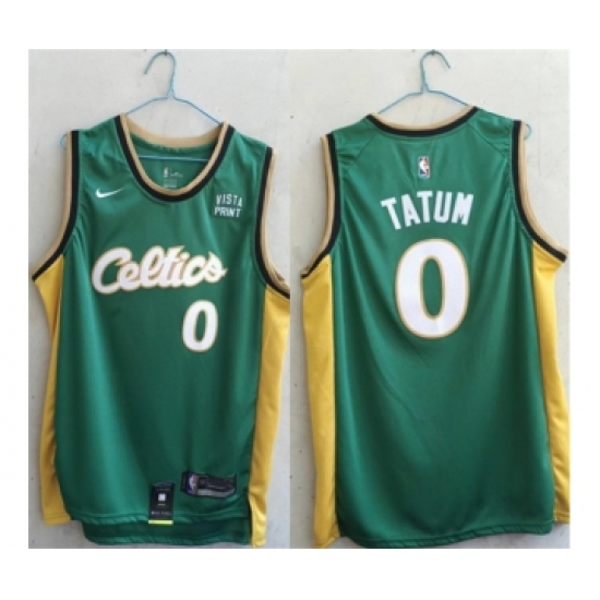 Men's Boston Celtics 0 Jayson Tatum Green Stitched Basketball Jersey