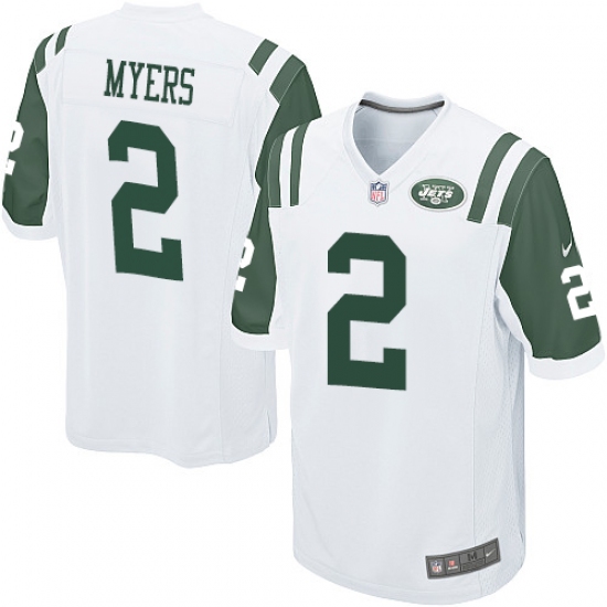 Men's Nike New York Jets 2 Jason Myers Game White NFL Jersey