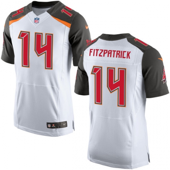 Men's Nike Tampa Bay Buccaneers 14 Ryan Fitzpatrick Elite White NFL Jersey