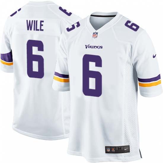 Men's Nike Minnesota Vikings 6 Matt Wile Game White NFL Jersey