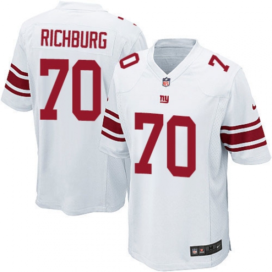 Men's Nike New York Giants 70 Weston Richburg Game White NFL Jersey