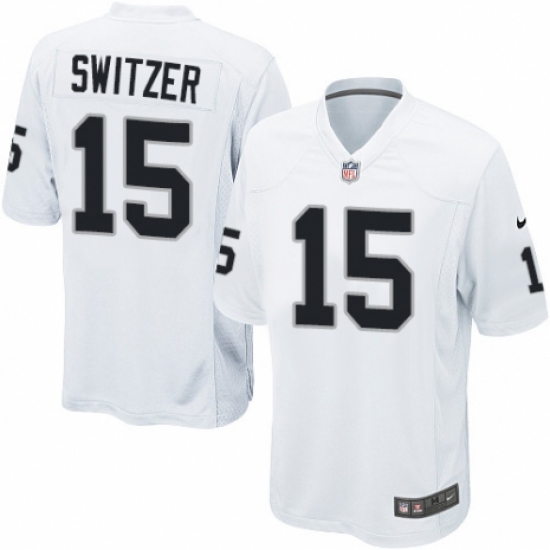 Men's Nike Oakland Raiders 15 Ryan Switzer Game White NFL Jersey