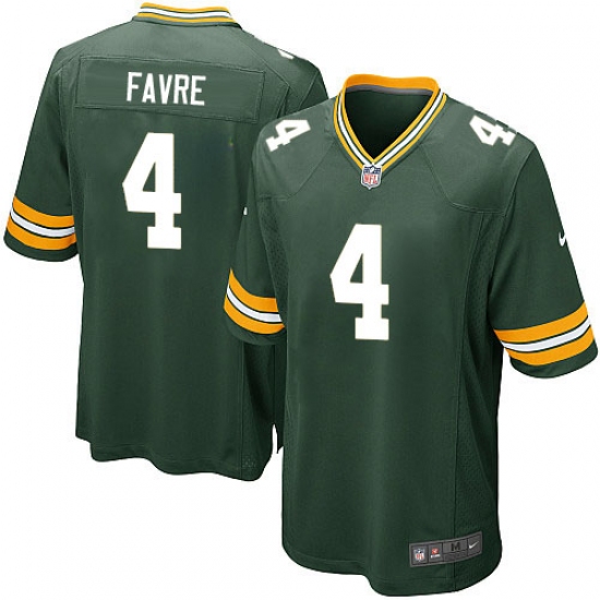 Men's Nike Green Bay Packers 4 Brett Favre Game Green Team Color NFL Jersey