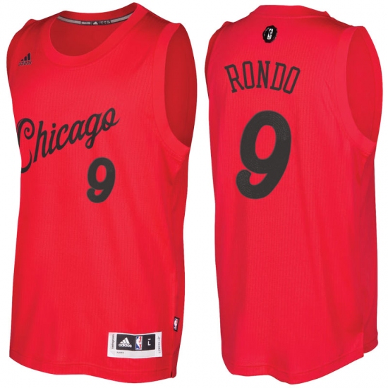 Men's Chicago Bulls 9 Rajon Rondo Red 2016-2017 Christmas Day NBA Swingman Jersey
