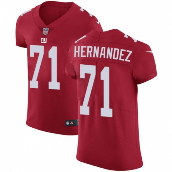 Men's Nike New York Giants 71 Will Hernandez Red Alternate Vapor Untouchable Elite Player NFL Jersey