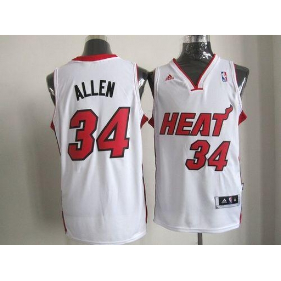 Revolution 30 Heat 34 Ray Allen White Stitched NBA Jersey