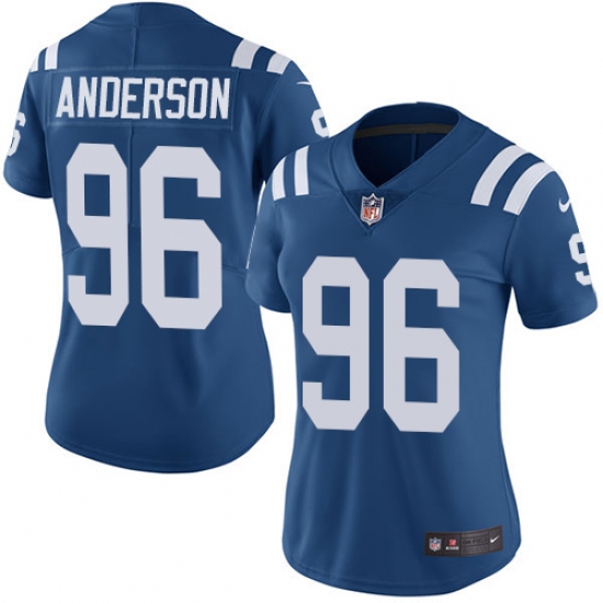 Women's Nike Indianapolis Colts 96 Henry Anderson Elite Royal Blue Team Color NFL Jersey