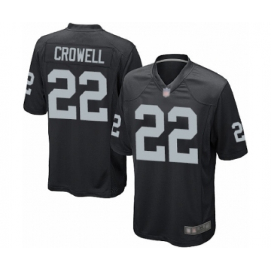 Men's Oakland Raiders 22 Isaiah Crowell Game Black Team Color Football Jersey