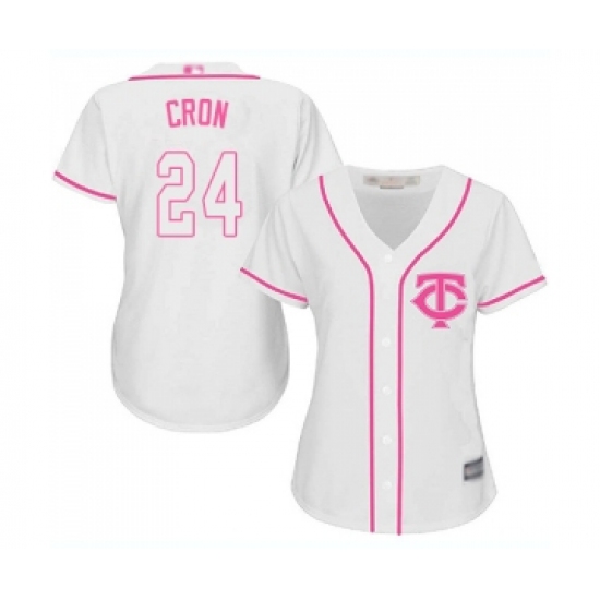Women's Minnesota Twins 24 C. J. Cron Replica White Fashion Cool Base Baseball Jersey