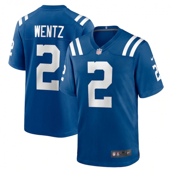 Men's Indianapolis Colts 2 Carson Wentz Nike Blue Limited Jersey