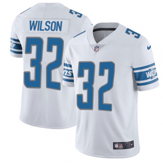 Youth Nike Detroit Lions 32 Tavon Wilson Elite White NFL Jersey