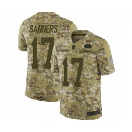 Youth San Francisco 49ers 17 Emmanuel Sanders Limited Camo 2018 Salute to Service Football Jersey