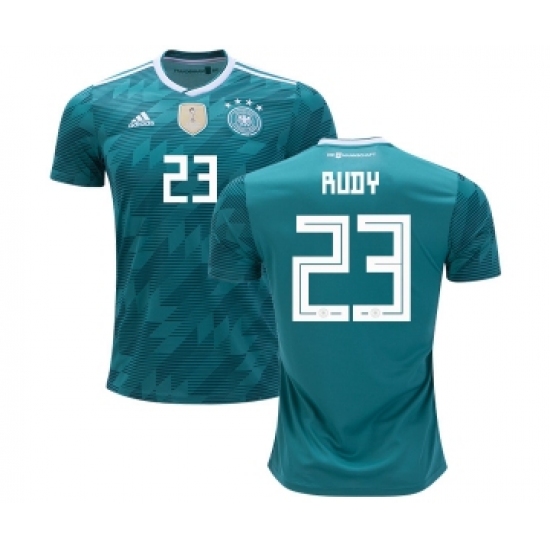 Germany 23 Rudy Away Kid Soccer Country Jersey