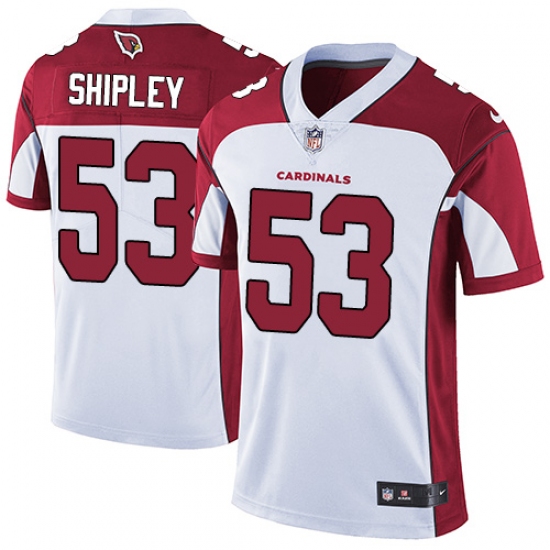 Men's Nike Arizona Cardinals 53 A.Q. Shipley White Vapor Untouchable Limited Player NFL Jersey