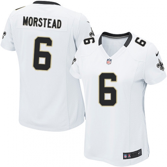 Women's Nike New Orleans Saints 6 Thomas Morstead Game White NFL Jersey