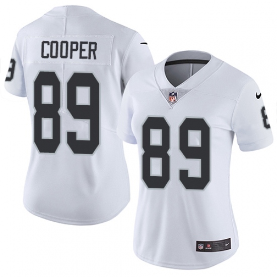 Women's Nike Oakland Raiders 89 Amari Cooper Elite White NFL Jersey