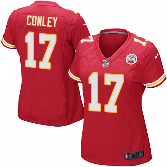 Women's Nike Kansas City Chiefs 17 Chris Conley Game Red Team Color NFL Jersey