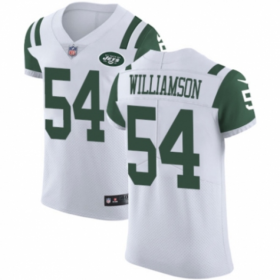 Men's Nike New York Jets 54 Avery Williamson White Vapor Untouchable Elite Player NFL Jersey