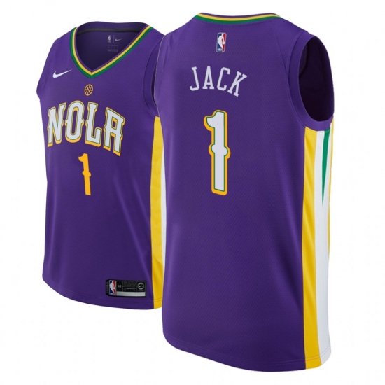Men NBA 2018-19 New Orleans Pelicans 1 Jarrett Jack City Edition Purple Jersey