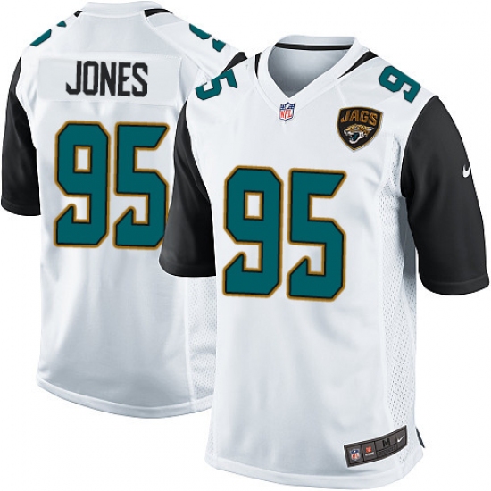 Men's Nike Jacksonville Jaguars 95 Abry Jones Game White NFL Jersey