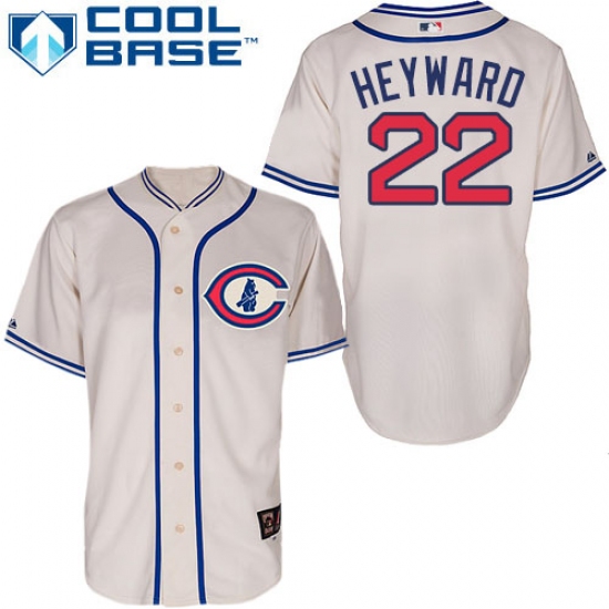 Men's Majestic Chicago Cubs 22 Jason Heyward Authentic Cream 1929 Turn Back The Clock MLB Jersey