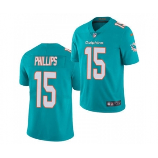 Men's Miami Dolphins 15 Jaelan Phillips Green 2021 Stitched Football Limited Jersey