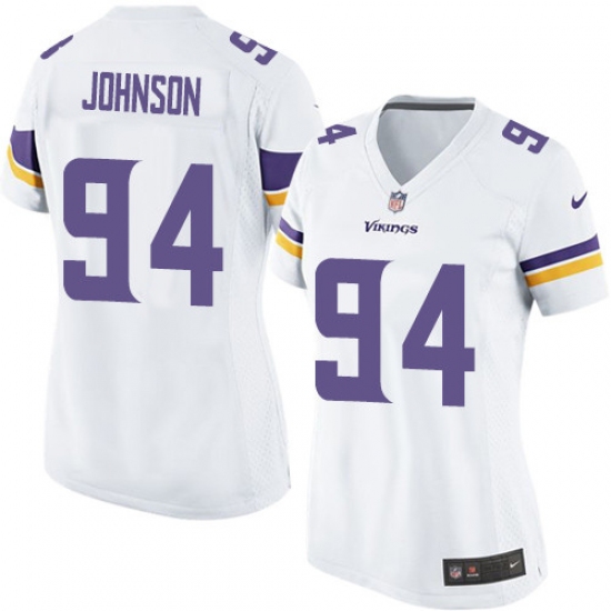 Women's Nike Minnesota Vikings 94 Jaleel Johnson Game White NFL Jersey