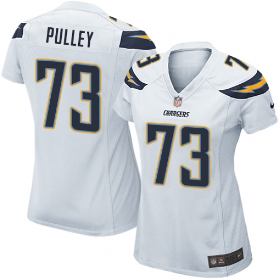 Women's Nike Los Angeles Chargers 73 Spencer Pulley Game White NFL Jersey