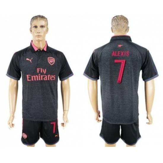 Arsenal 7 Alexis Black Red Soccer Club Jersey