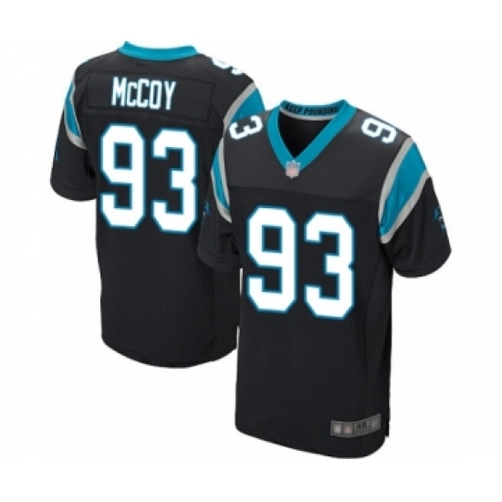 Men's Carolina Panthers 93 Gerald McCoy Elite Black Team Color Football Jersey