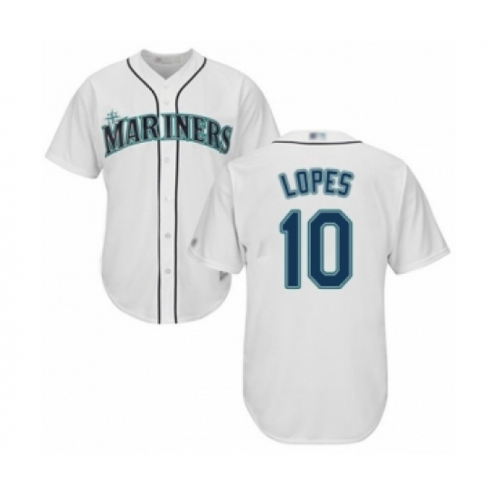 Youth Seattle Mariners 10 Tim Lopes Authentic White Home Cool Base Baseball Player Jersey