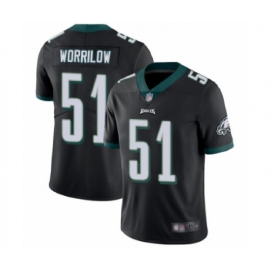 Youth Philadelphia Eagles 51 Paul Worrilow Black Alternate Vapor Untouchable Limited Player Football Jersey