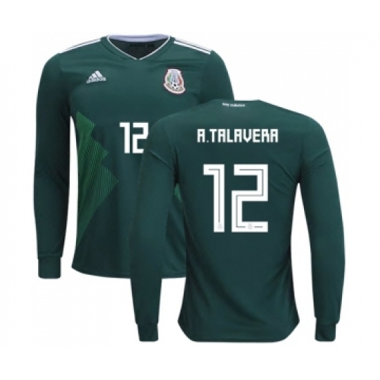 Mexico 12 A.Talavera Home Long Sleeves Soccer Country Jersey