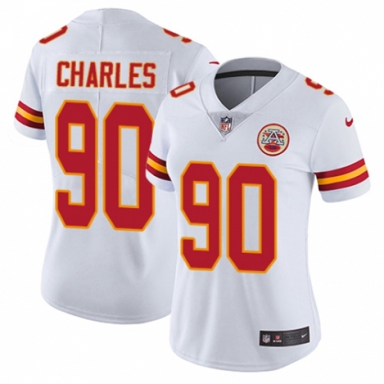 Women's Nike Kansas City Chiefs 90 Stefan Charles White Vapor Untouchable Limited Player NFL Jersey