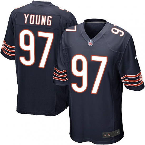Men's Nike Chicago Bears 97 Willie Young Game Navy Blue Team Color NFL Jersey
