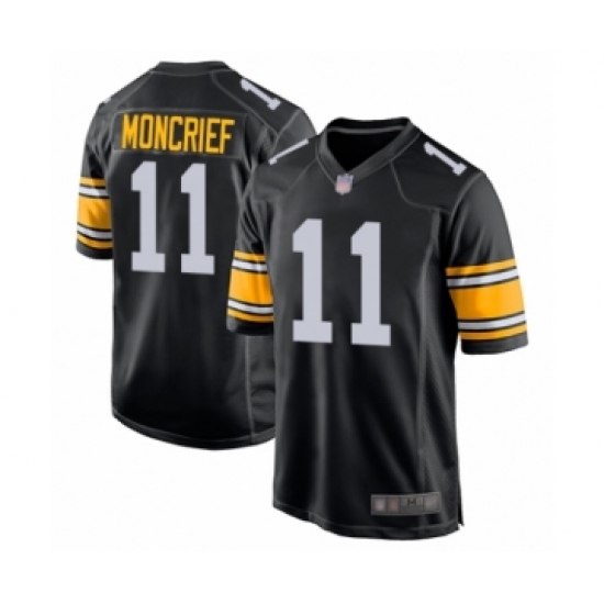 Men's Pittsburgh Steelers 11 Donte Moncrief Game Black Alternate Football Jersey