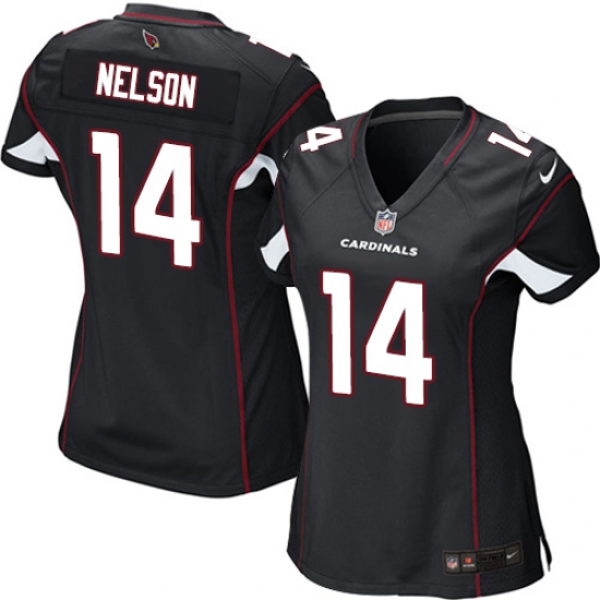 Women's Nike Arizona Cardinals 14 J.J. Nelson Game Black Alternate NFL Jersey