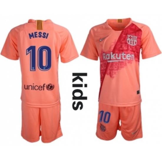 Barcelona 10 Messi Third Kid Soccer Club Jersey