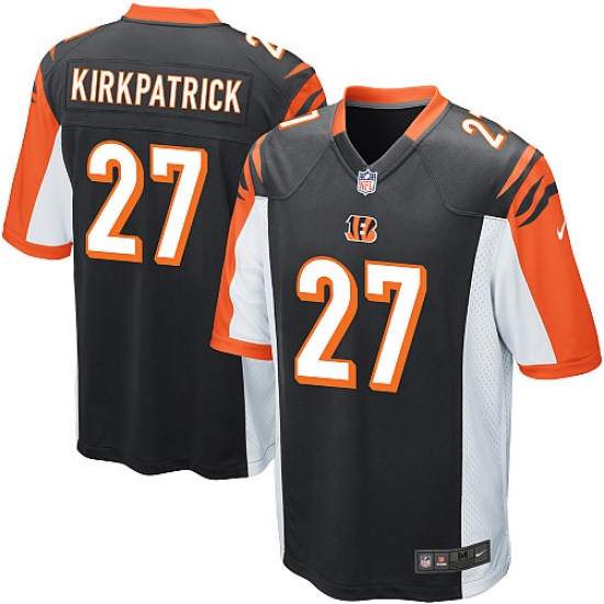 Men's Nike Cincinnati Bengals 27 Dre Kirkpatrick Game Black Team Color NFL Jersey
