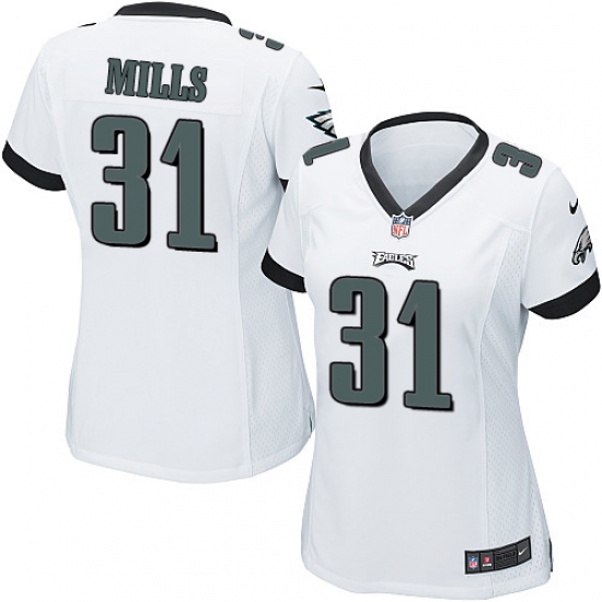Women's Nike Philadelphia Eagles 31 Jalen Mills Game White NFL Jersey