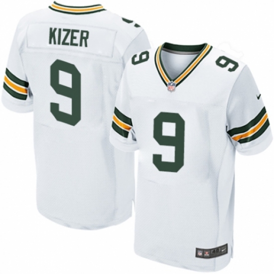 Men's Nike Green Bay Packers 9 DeShone Kizer Elite White NFL Jersey