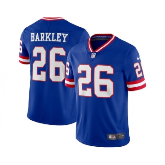 Men's New York Giants 26 Saquon Barkley Royal Vapor Untouchable Limited Stitched Jersey