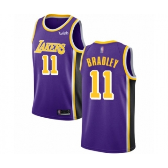 Men's Los Angeles Lakers 11 Avery Bradley Authentic Purple Basketball Jersey - Statement Edition
