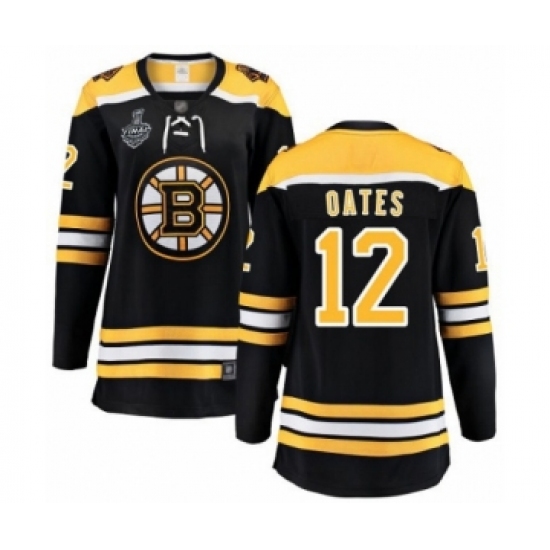 Women's Boston Bruins 12 Adam Oates Authentic Black Home Fanatics Branded Breakaway 2019 Stanley Cup Final Bound Hockey Jersey