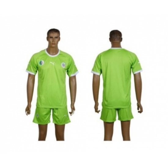 Algeria Blank Green Away Soccer Country Jersey