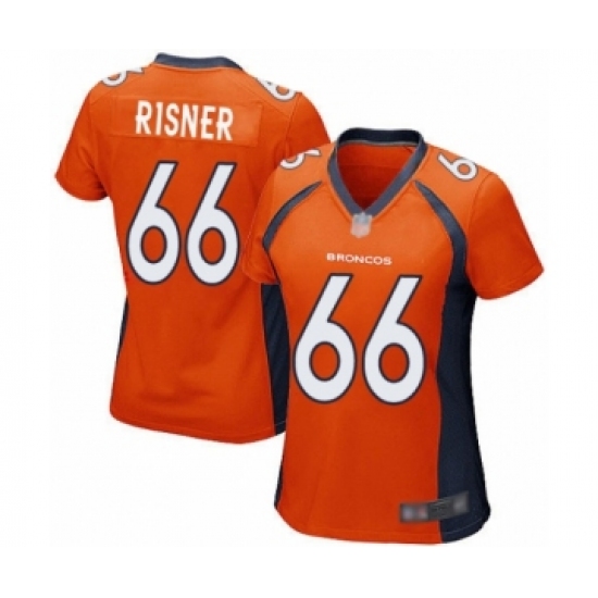 Women's Denver Broncos 66 Dalton Risner Game Orange Team Color Football Jersey