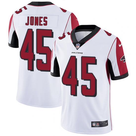 Men's Nike Atlanta Falcons 45 Deion Jones White Vapor Untouchable Limited Player NFL Jersey