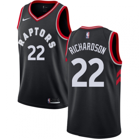 Men's Nike Toronto Raptors 22 Malachi Richardson Authentic Black NBA Jersey Statement Edition