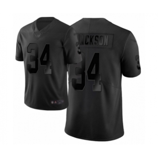 Men's Oakland Raiders 34 Bo Jackson Limited Black City Edition Football Jersey