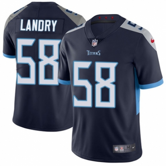Youth Nike Tennessee Titans 58 Harold Landry Navy Blue Team Color Vapor Untouchable Elite Player NFL Jersey